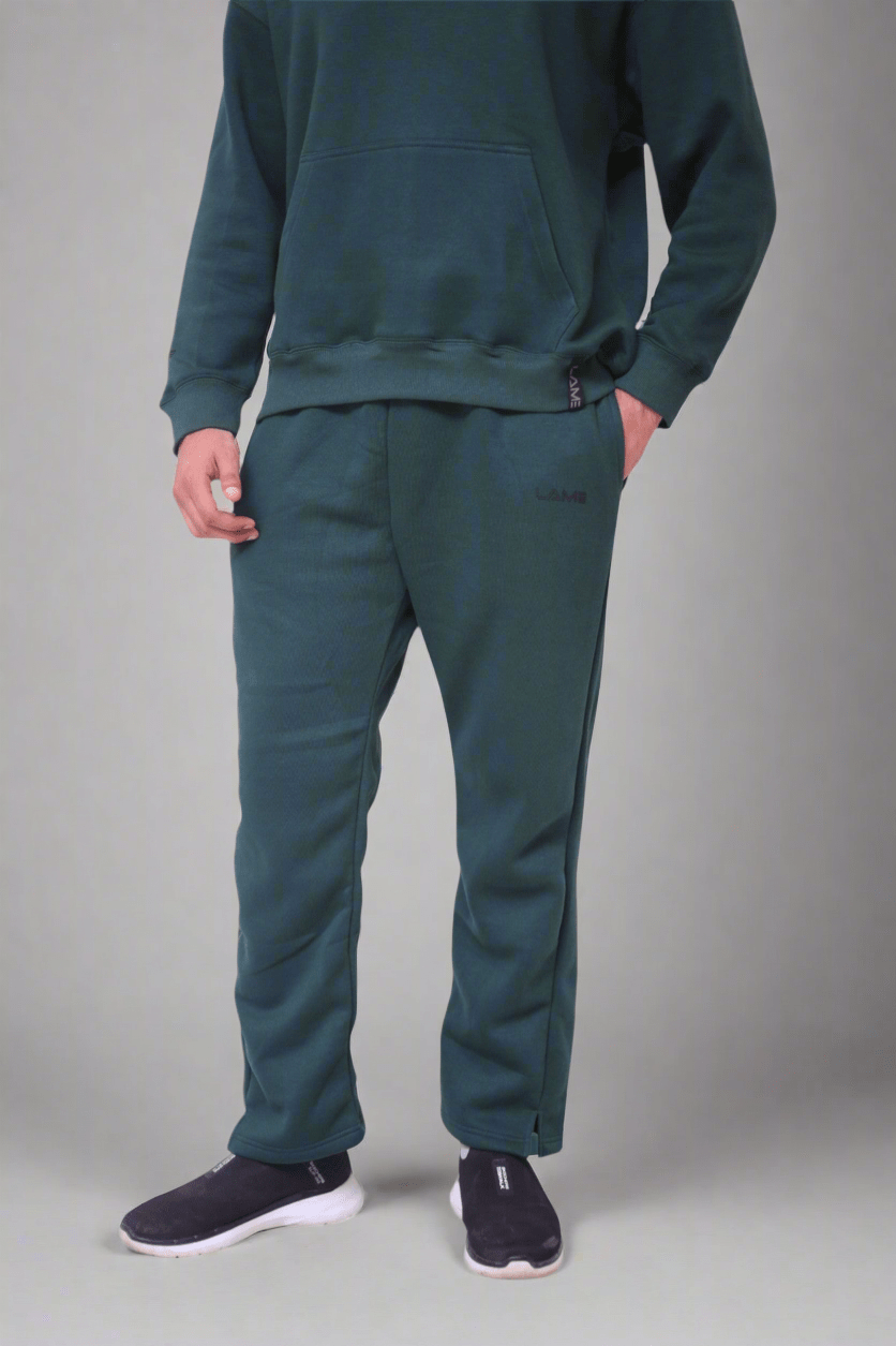 Green Hoodie with Bootcut Pant Track Suit