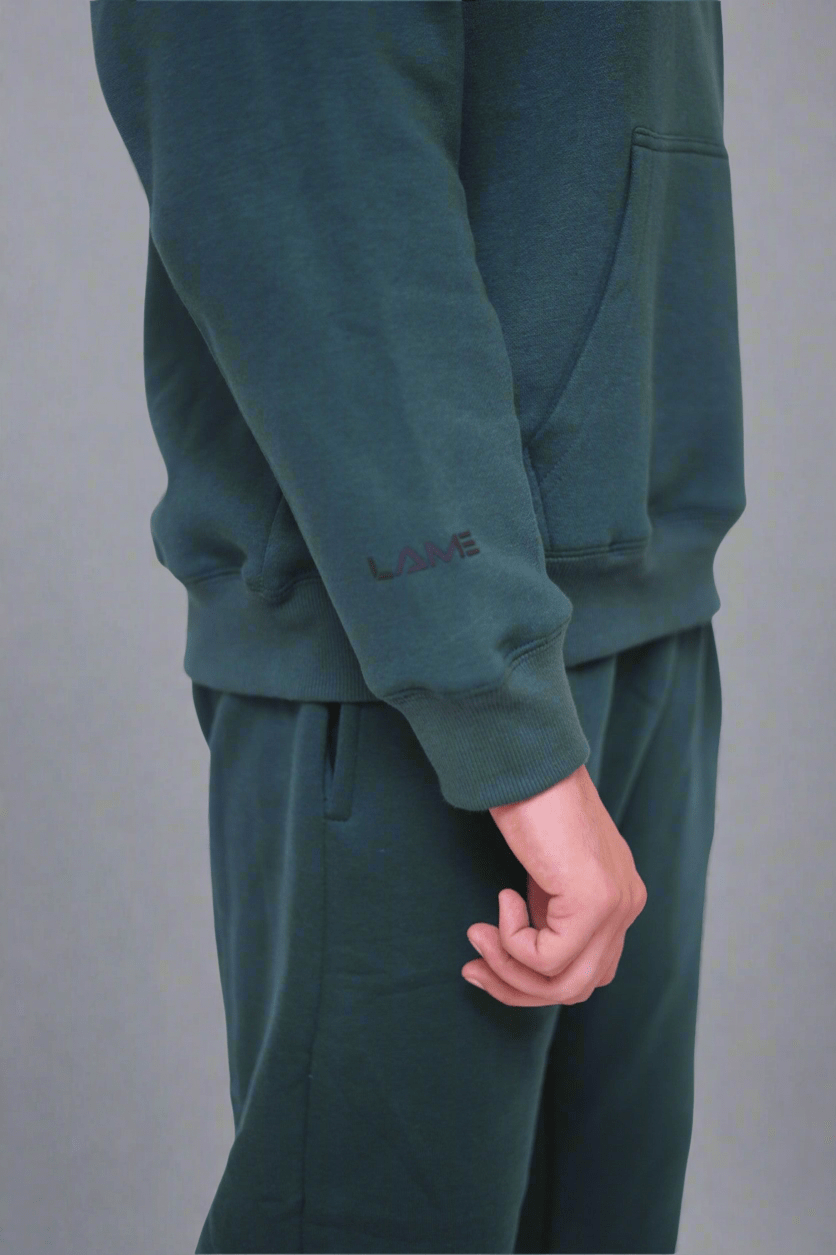 Green Hoodie with Bootcut Pant Track Suit