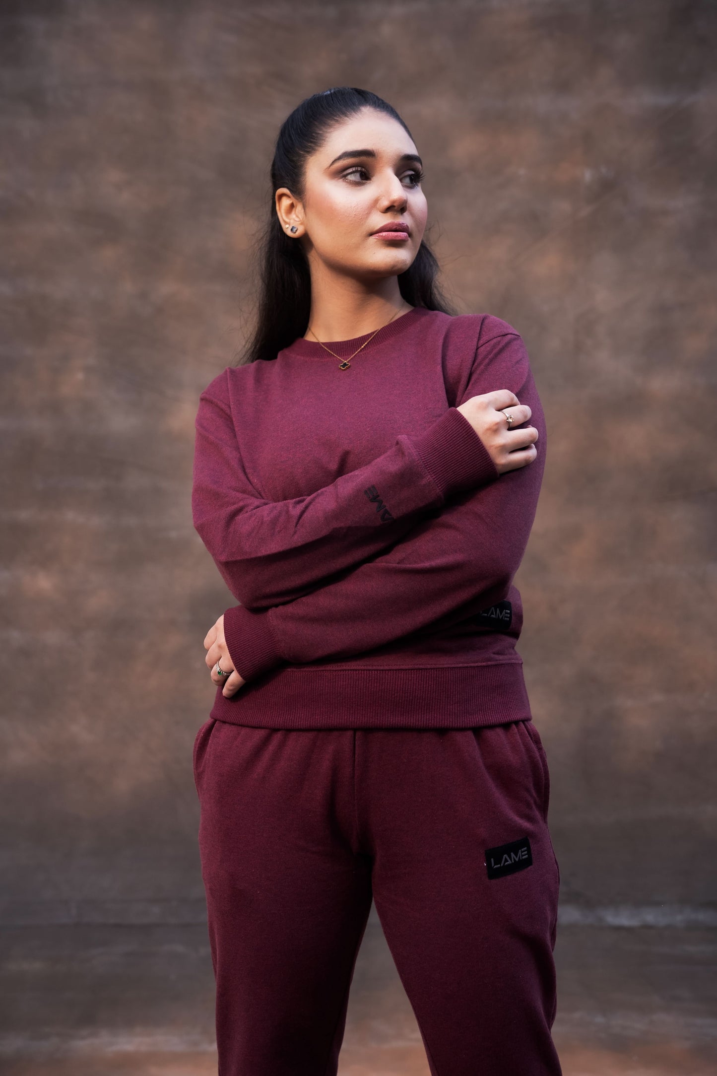 Maroon Sweat Shirt with Jogger Pant Track Suit