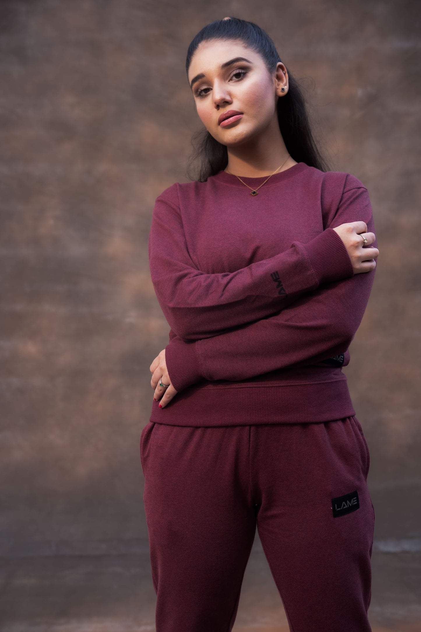 Maroon Sweat Shirt with Jogger Pant Track Suit