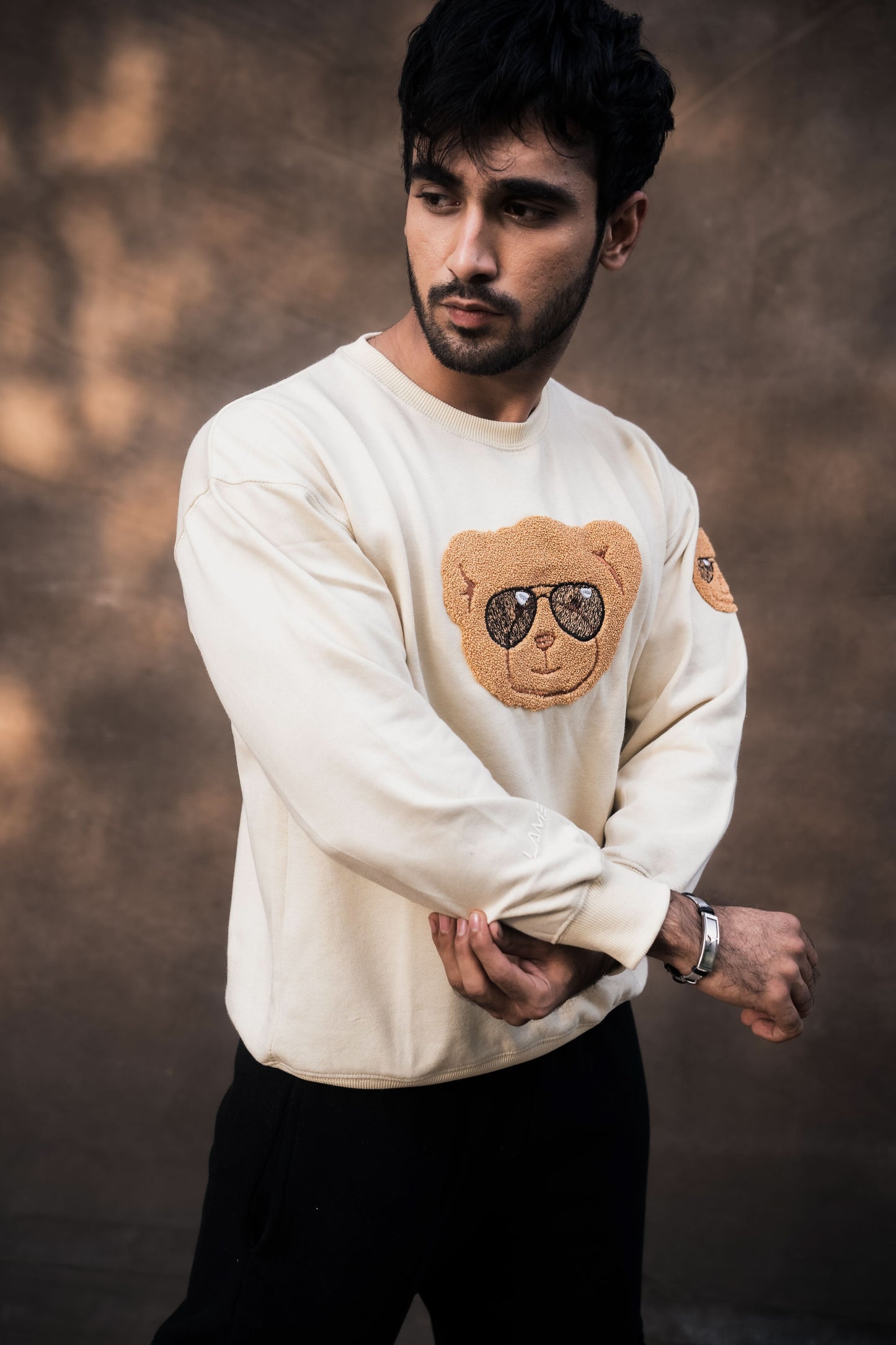 Beige Bear Sweat Shirt