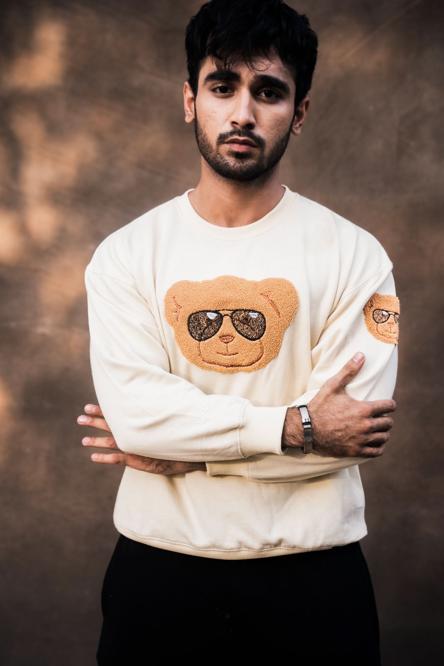 Beige Bear Sweat Shirt