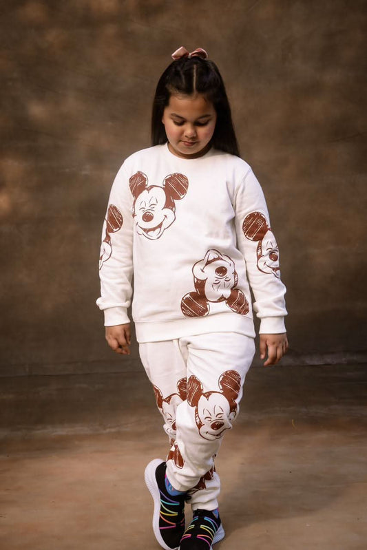 Kids Mickey Mouse Sweat with Trouser Twin Set