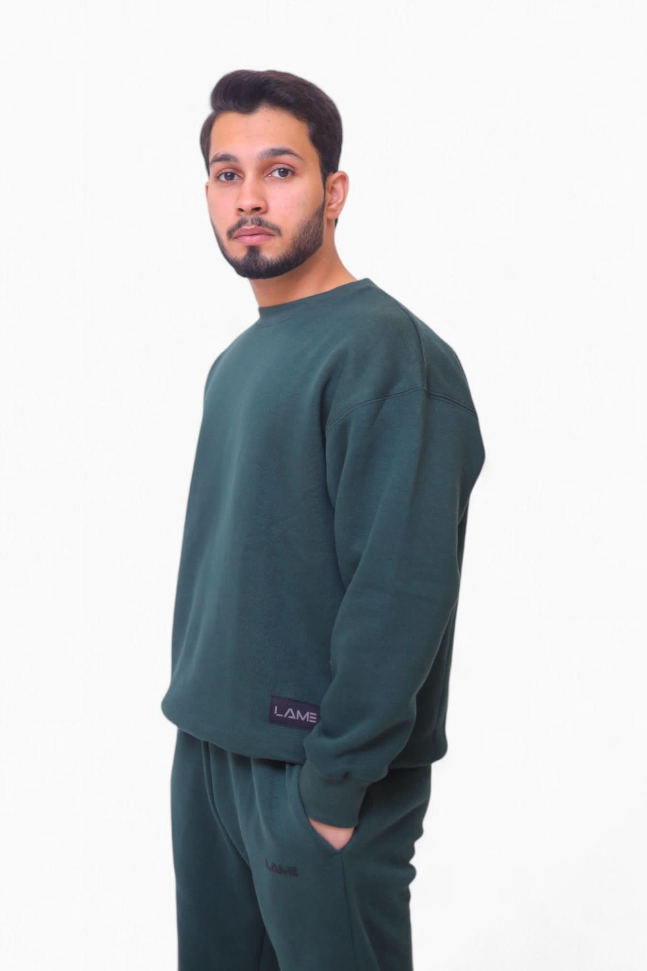 Green Sweat Shirt with Bootcut Pant Track Suit