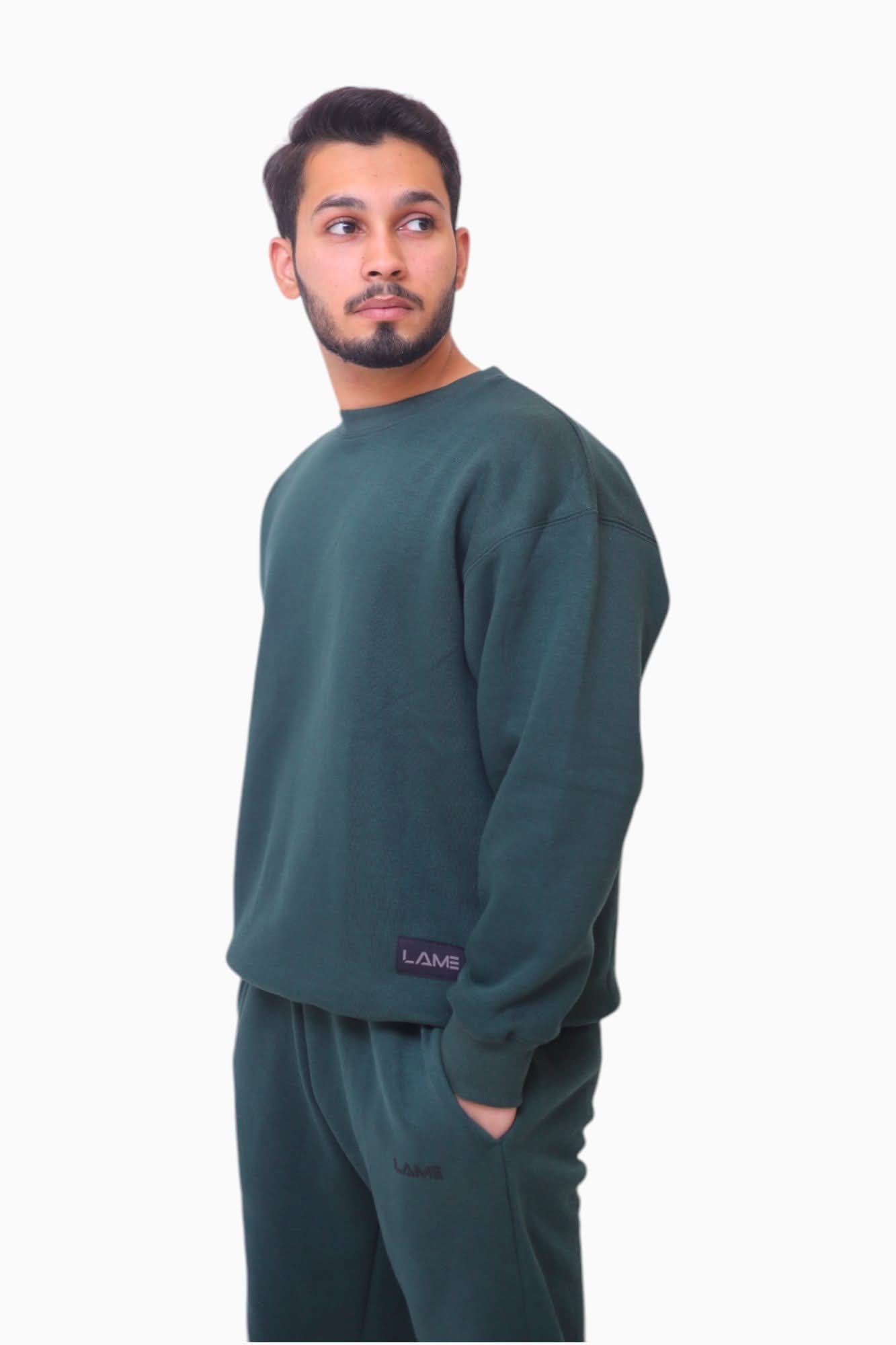 Green Sweat Shirt Basic