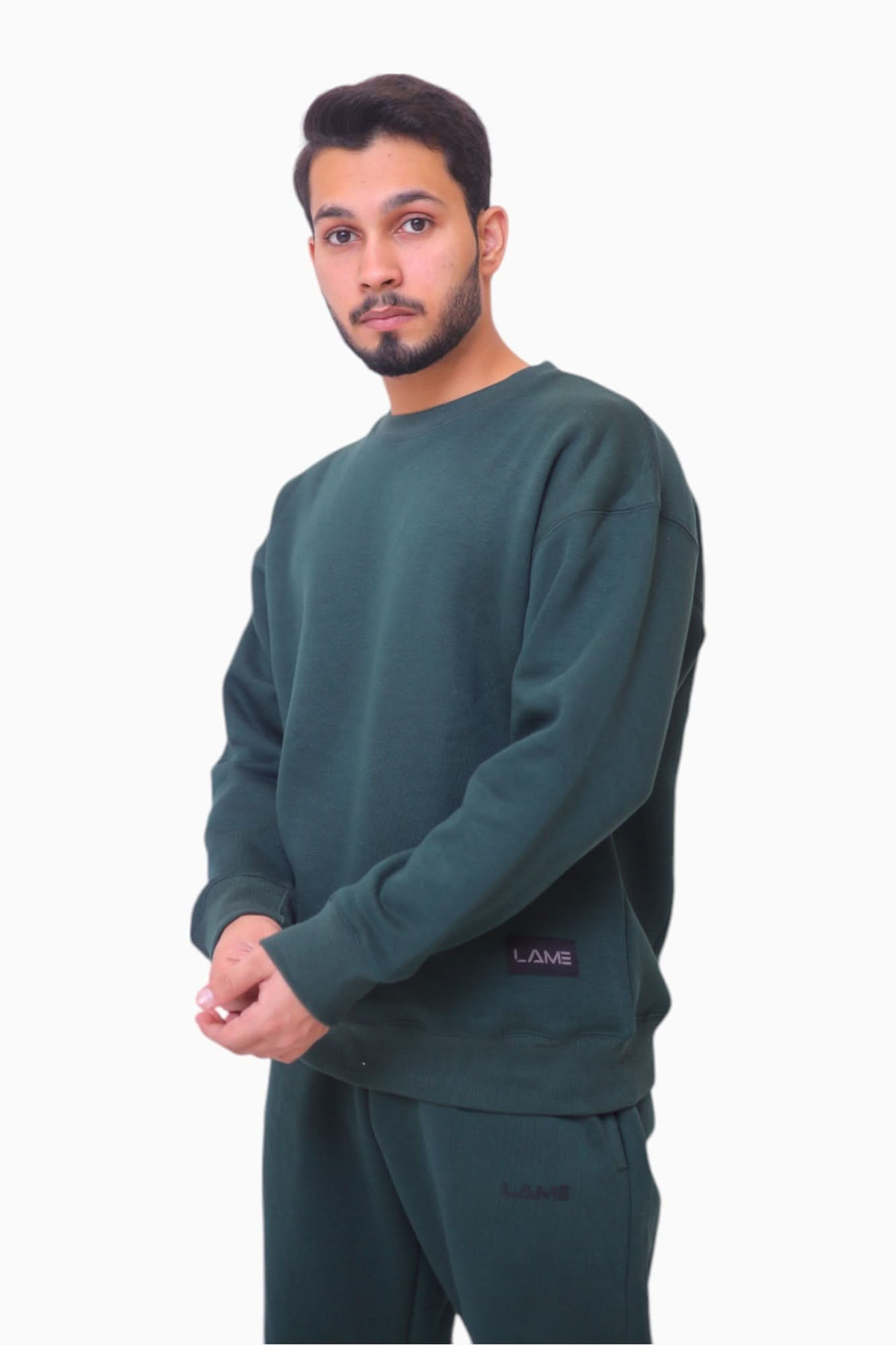 Green Sweat Shirt with Bootcut Pant Track Suit