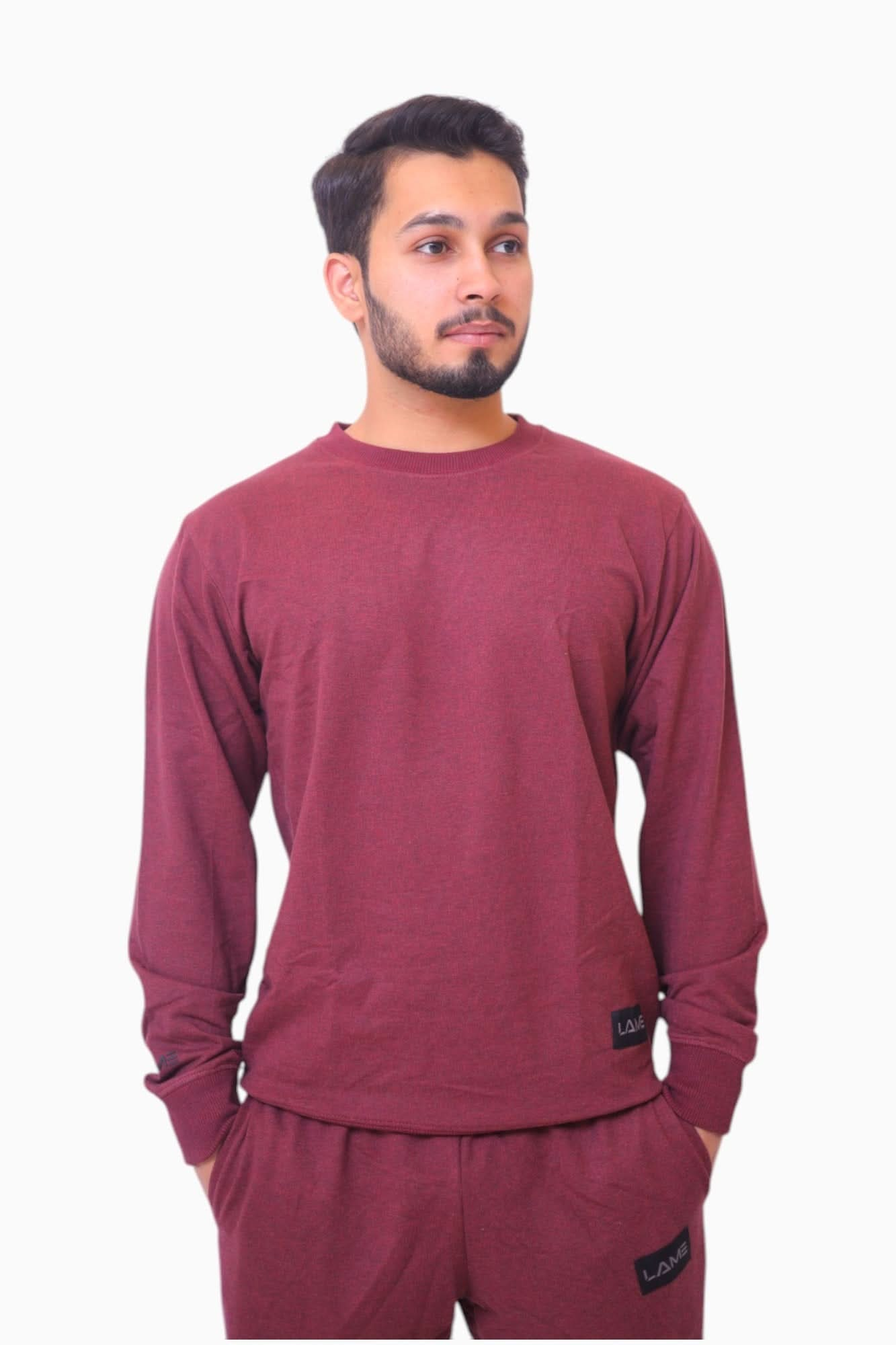 Maroon Sweat Shirt with Jogger Pant Track Suit