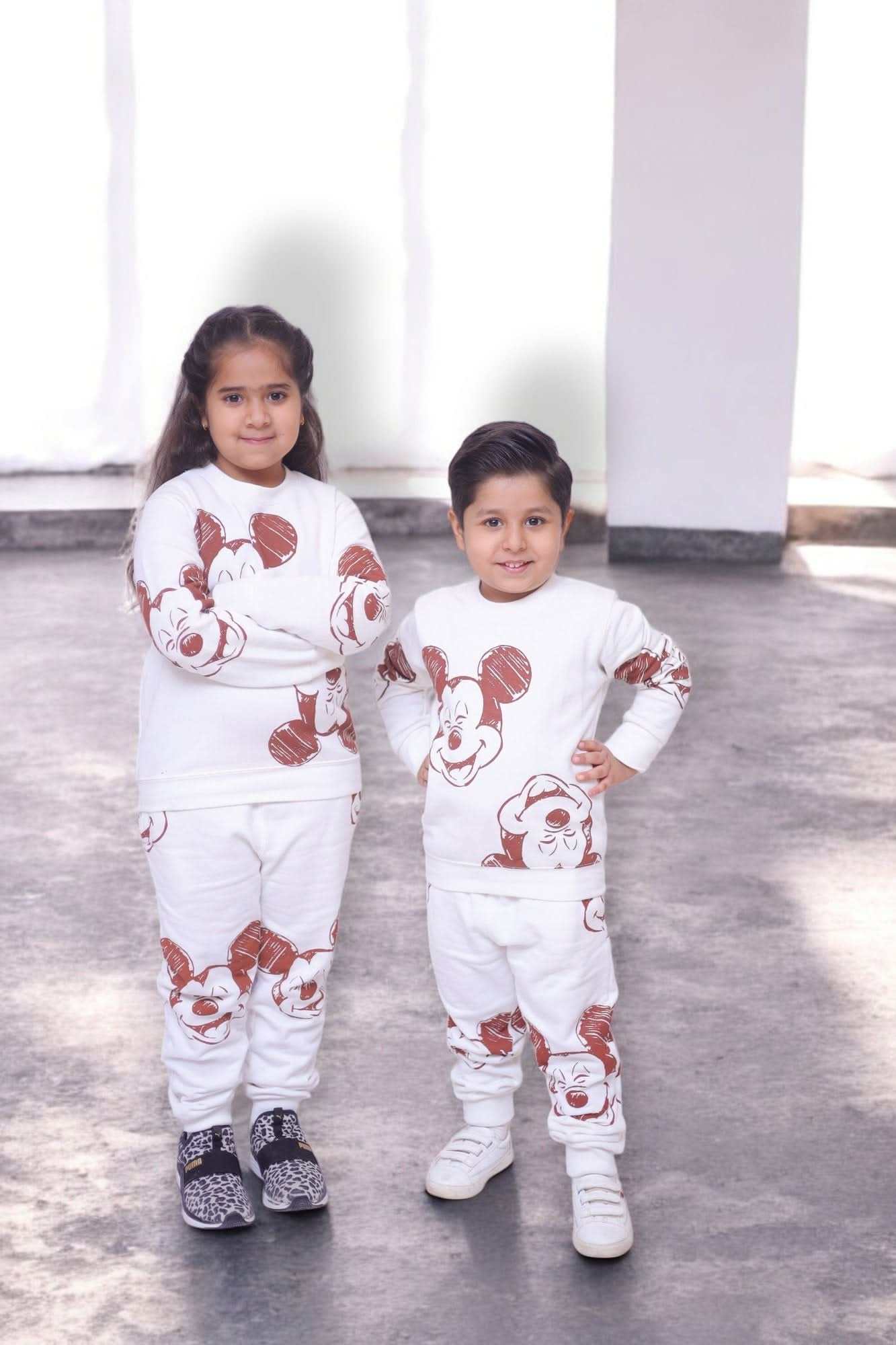 Kids Mickey Mouse Sweat with Trouser Twin Set