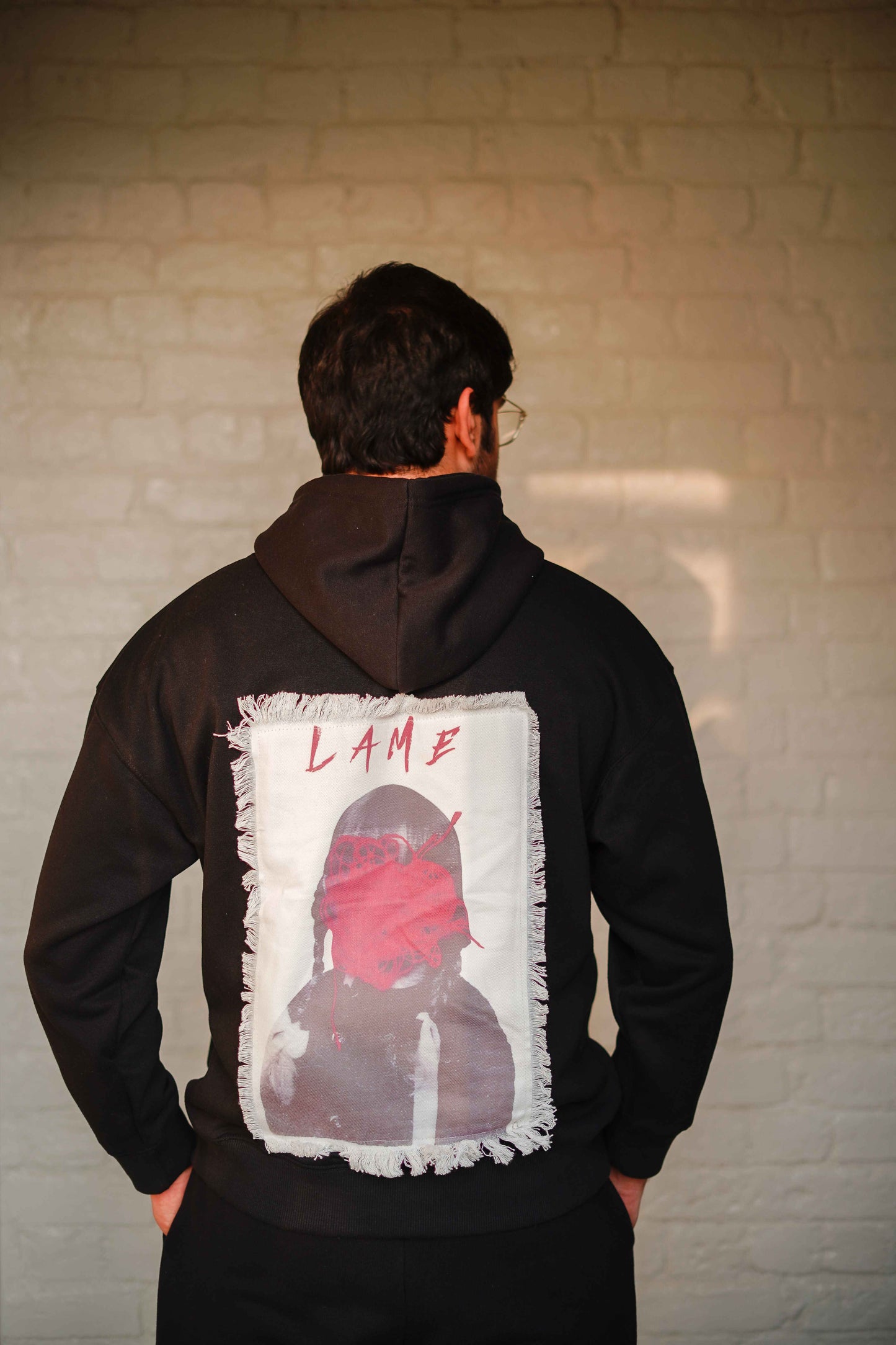 Distressed Lame Hoodie