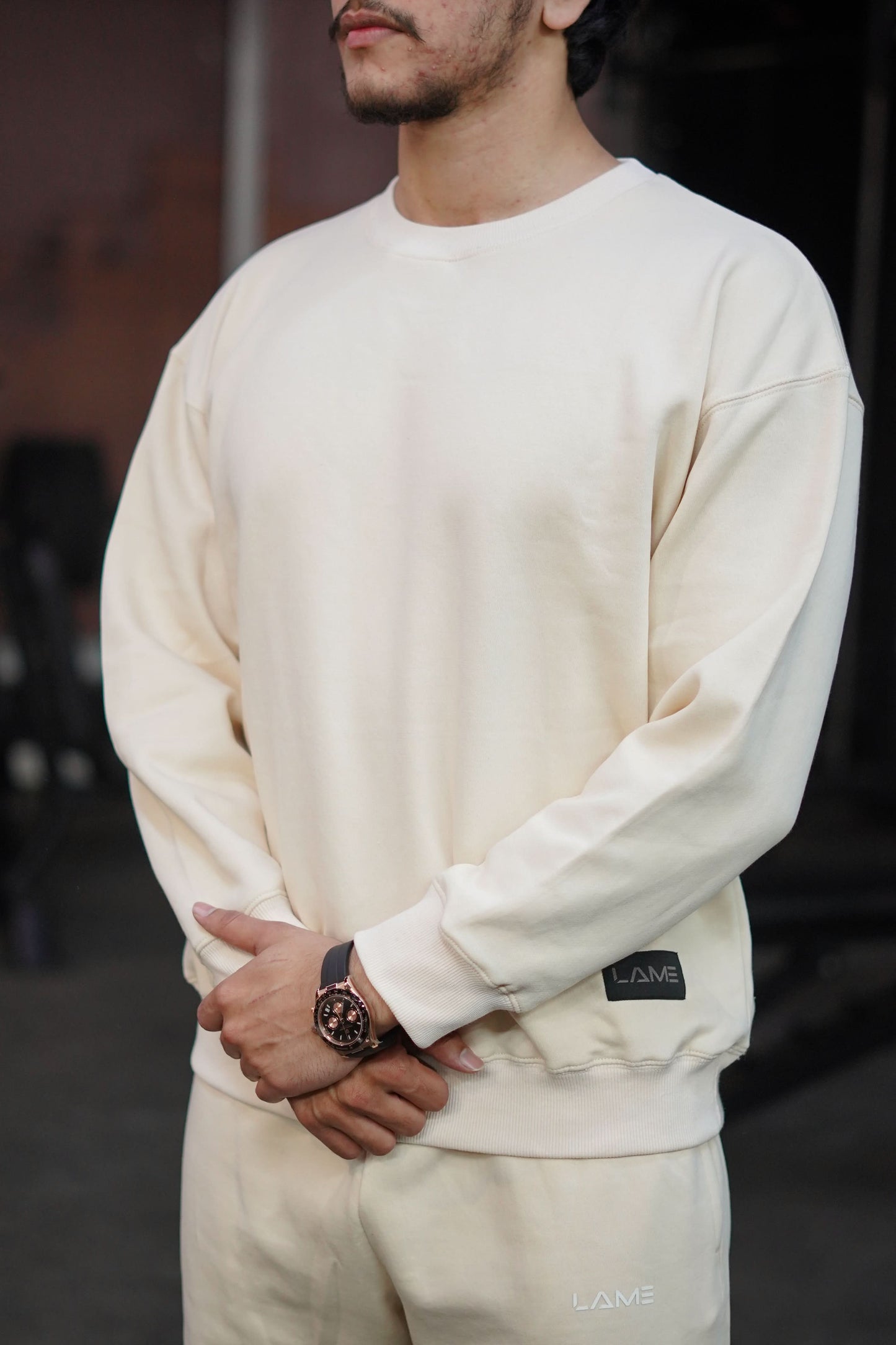 Beige Sweat Shirt Basic