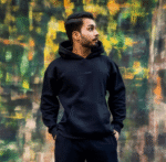 Lame Black Hoodie Basic