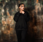 Lame Black Zipper Hoodie - Image 3