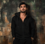 Lame Black Zipper Hoodie