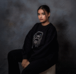 Black Santa Rose Sweatshirt | Stylish & Comfortable LAME Sweatshirt - Image 4