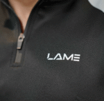 Black with Grey Sleeves Quarter Zipper Drifit Activewear for Men | LAME Performance Wear - Image 2