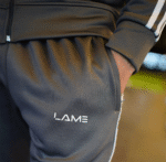 Premium Grey 3-Stripe Activewear Twin Set for Men | Comfortable & Stylish LAME Fitness Tracksuit - Image 2