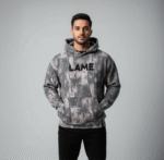 Acid Wash LAME Hoodie | Trendy Unisex Cotton Fleece with Lined Hood - Image 3