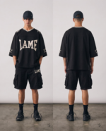 Lame — Varsity Jersey Tee | Black