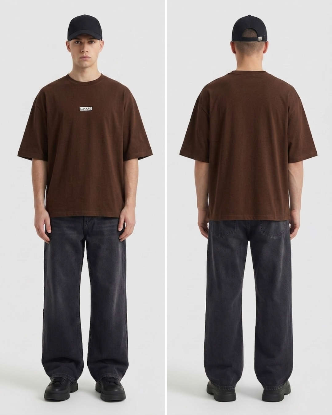 Plain Tee — The Blank Essential Brown from Lame