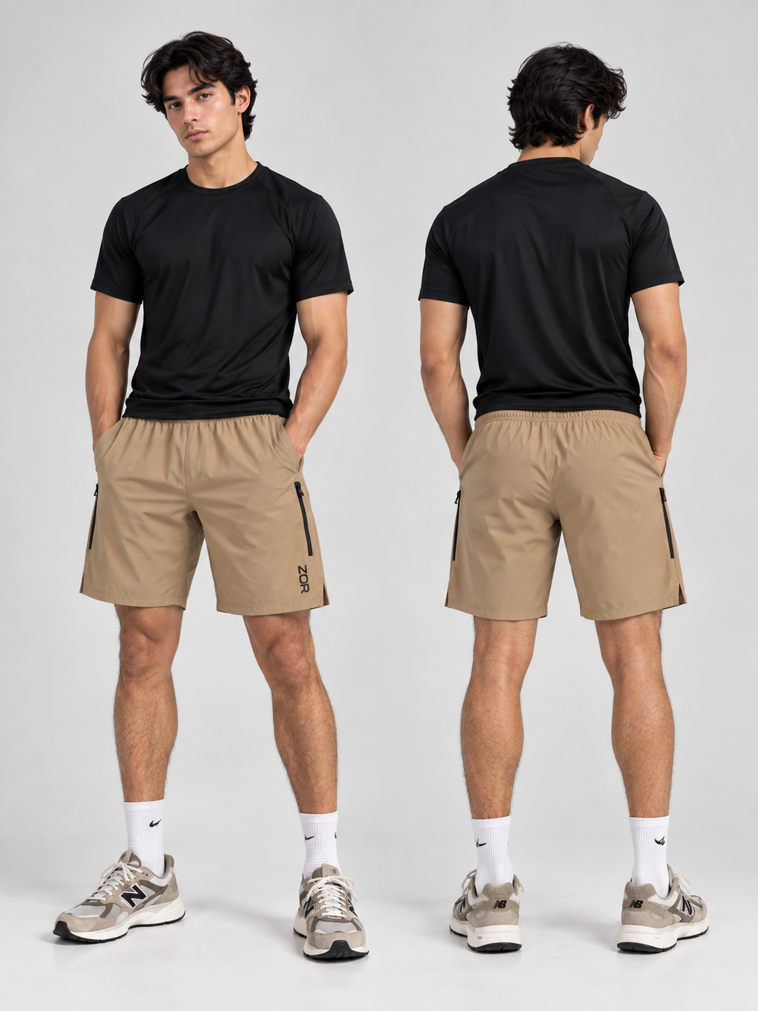 Active shorts beige