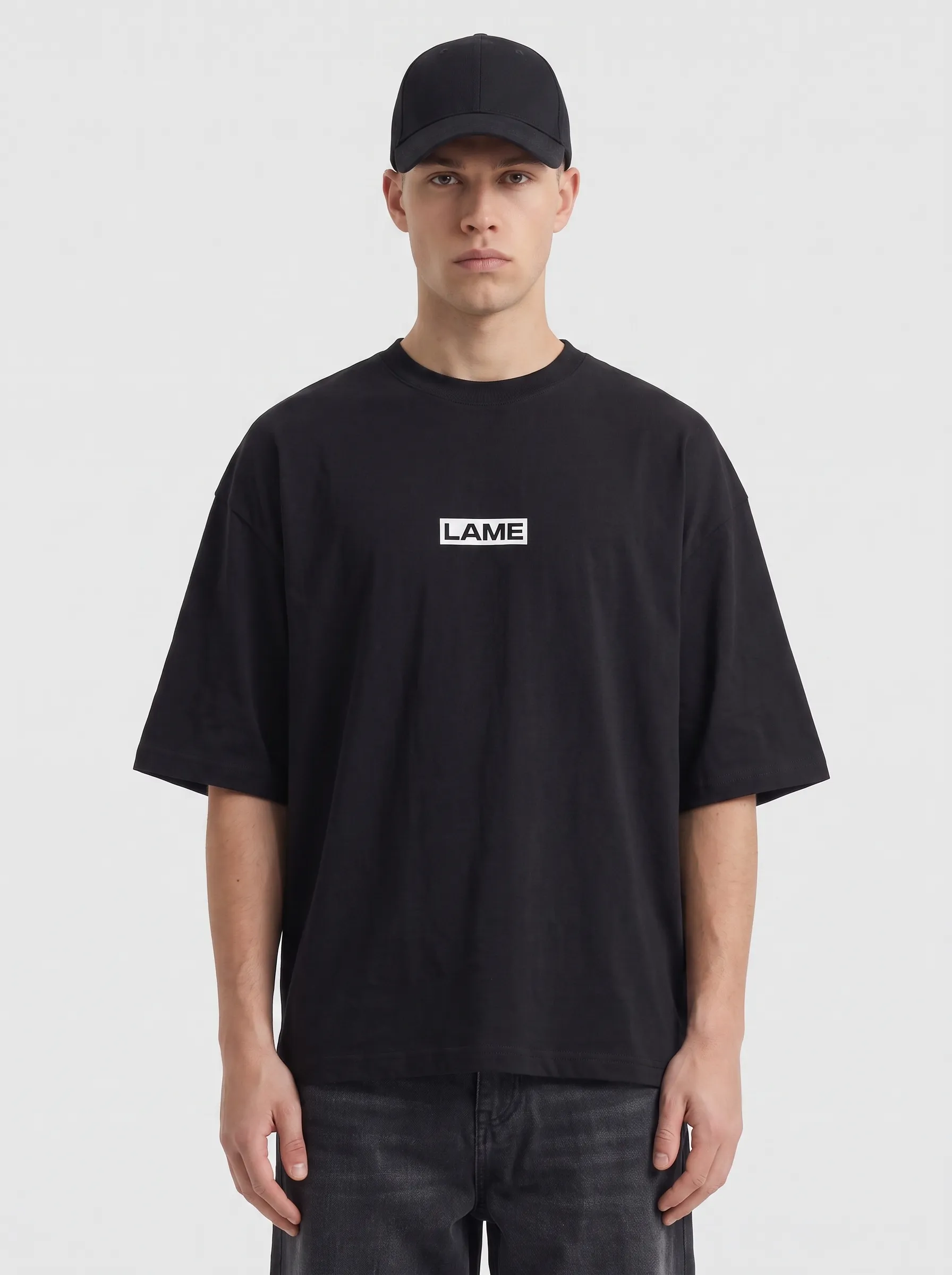 Plain Tee — The Blank Essential Black - Image 2