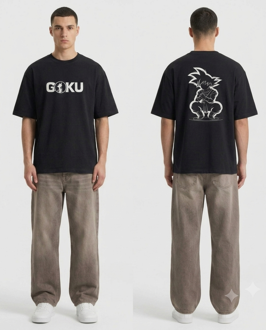 Gemini_Generated_Image_n9o389n9o389n9o3 Black Goku Tee featuring Goku logo and character design from Dragon Ball Z.