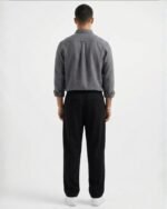 LAME Men's Black Relaxed-Fit Trousers - Image 2