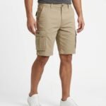 LAME Men's Beige Cargo Shorts