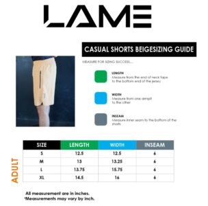 Casual Short Size Chart